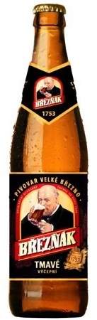 Фирменная бутылка пива Breznak Tmave Vycepni